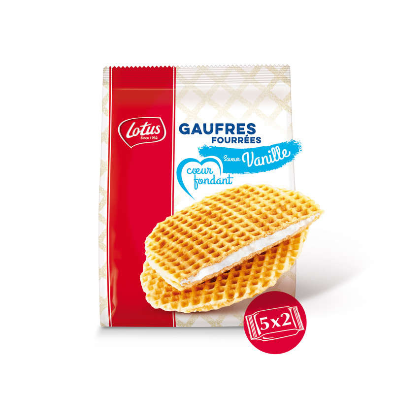 Lotus Bakeries Gaufres Cœur Fondant Vanille 310g