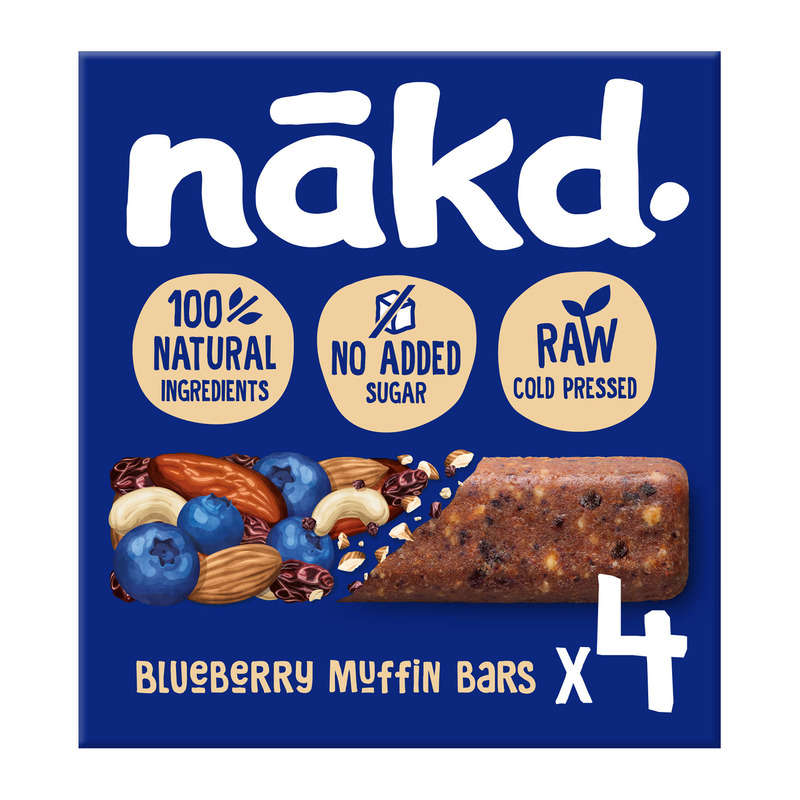 NAKD BlueBerry Muffin Myrtille 4x35g