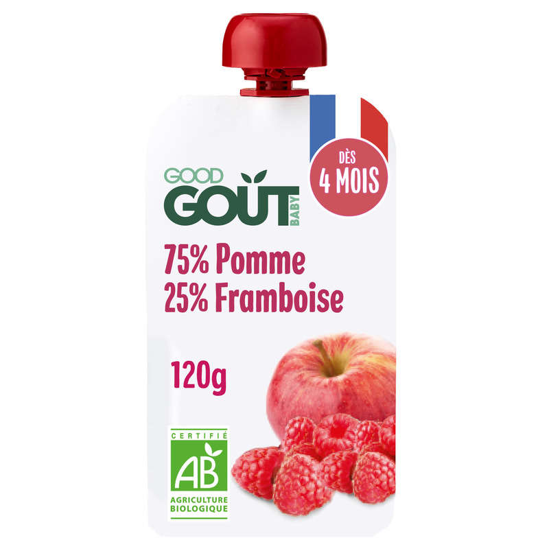 Good Goût Gourde Pomme Framboise Bio 120g