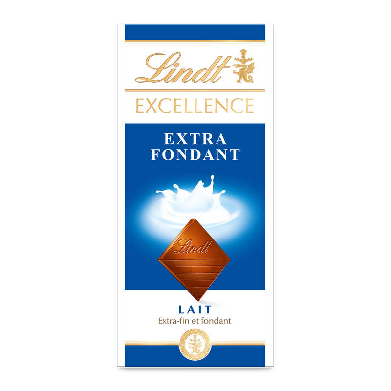 Lindt Excellence Tablette Chocolat Lait Extra-Fondant 100g