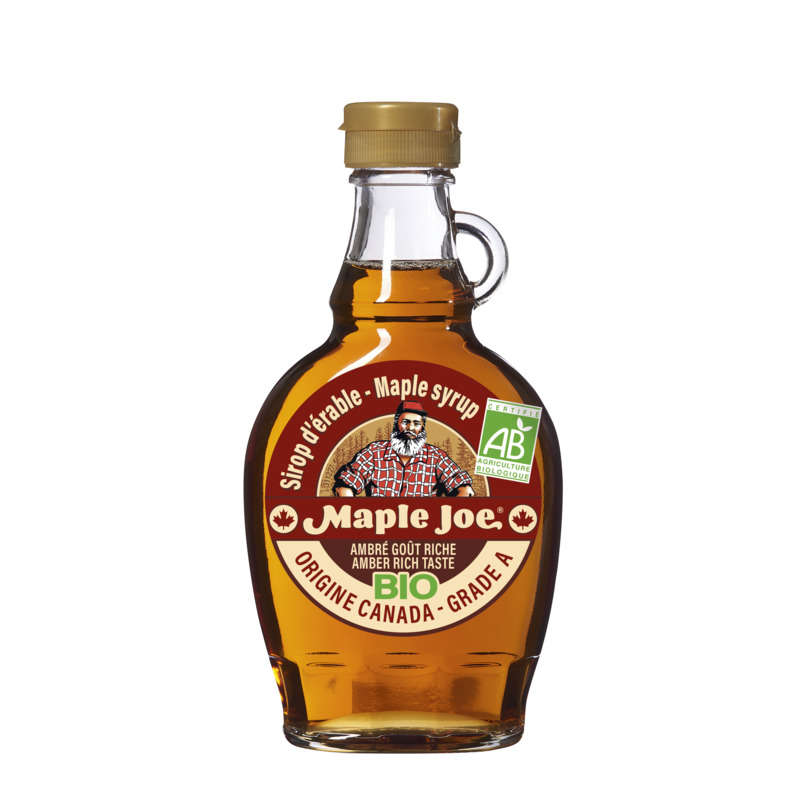 Maple Joe Sirop d'Erable Bouteille Bio 250g