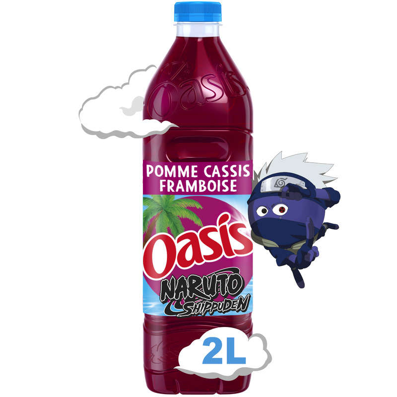 Oasis Pomme Cassis Framboise Boisson aux fruits plate la bouteille de 2L