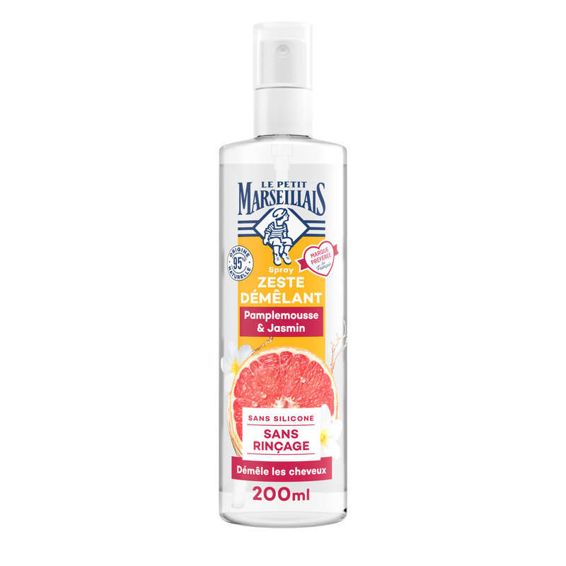 Le Petit Marseillais Spray zeste démêlant pamplemousse et jasmin 200ml