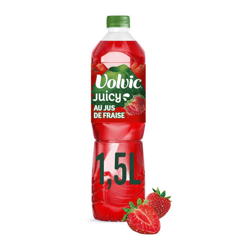 Volvic Juicy Boisson au jus de Fraise 1,5L