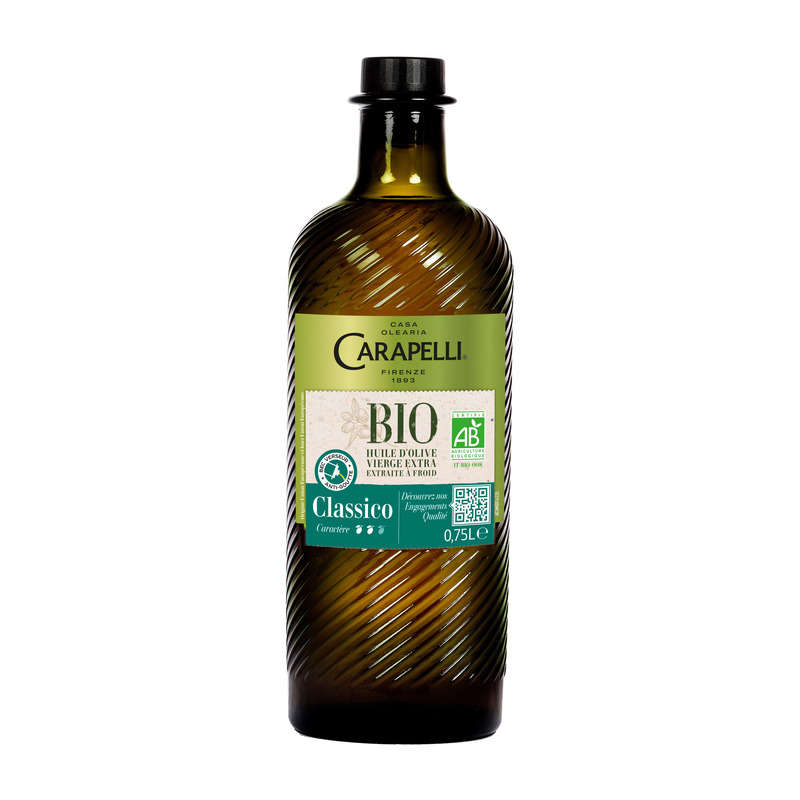 Carapelli Huile D'Olive Vierge Extra Bio Classique 750ml