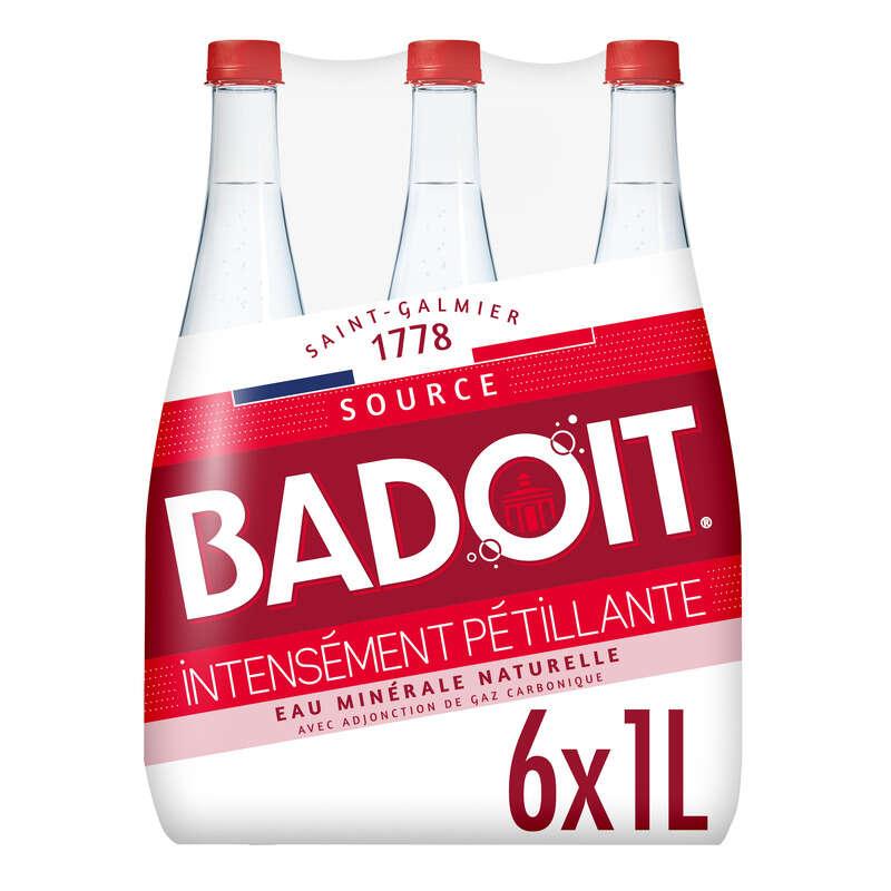 Badoit Eau minérale naturelle fortement gazeuse 6x1L