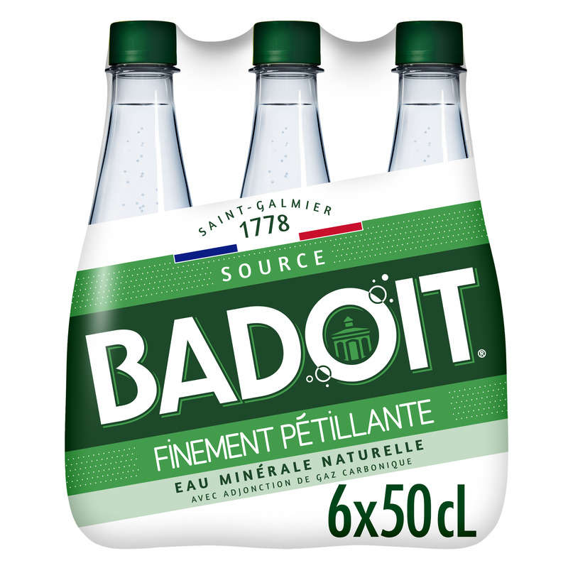 Badoit Eau minérale naturelle finement gazeuse 6x50cl