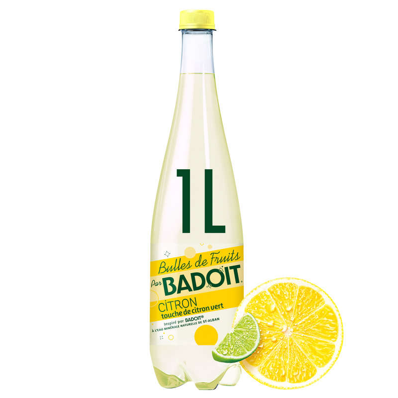 Badoit Eau Gazeuse Aromatisée Citron Et Citron Vert 1L