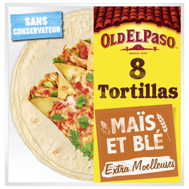 Old El Paso 8 Tortillas de Maïs Souples 335g