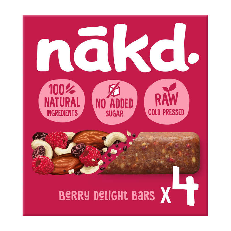 Nakd Barres aux framboise et noix de cajou 4x35g