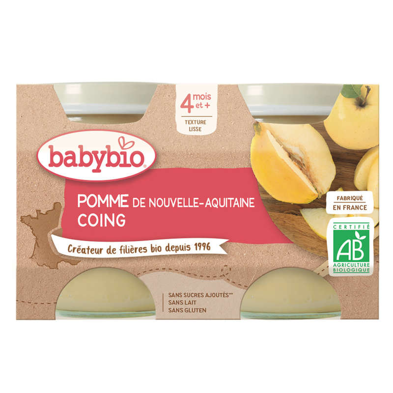 Babybio purée de fruits bio 2x130g