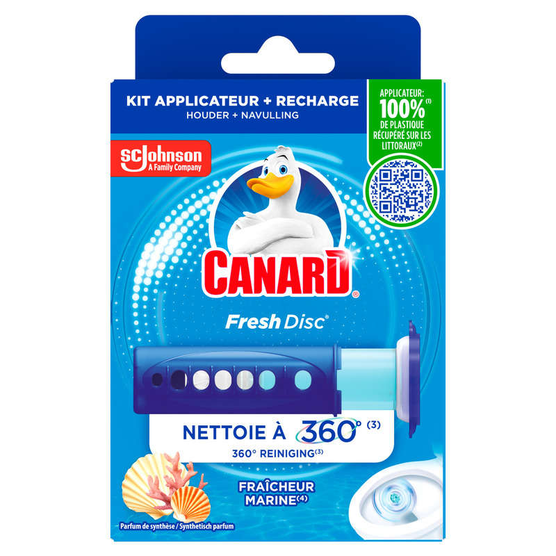 Canard WC Fresh Disc Applicateur + Recharge Fraîcheur Marine *1