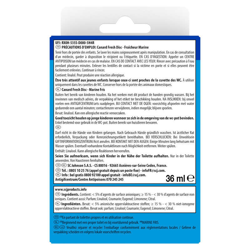 Canard WC Fresh Disc Applicateur + Recharge Fraîcheur Marine *1