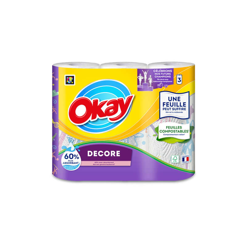 Okay Essuie-Tout Décoré x3