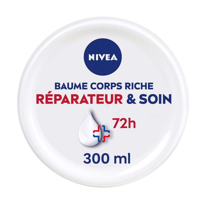 Nivea Baume Riche, Réparateur Et Soin, 48H, Peaux Desséchées Ou Abîmées 300ml