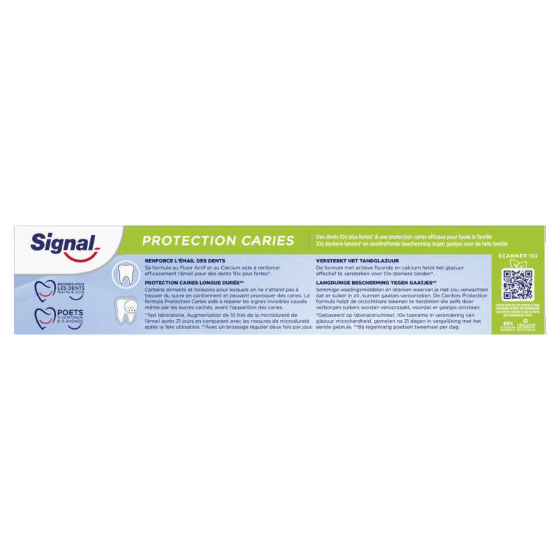 Signal Dentifrice Protection Caries calcium fluor actifs 75ml