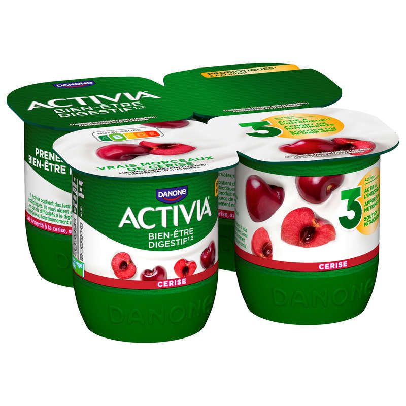 Activia Yaourt aux fruits cerise bifidus 4x125g