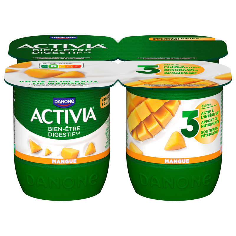 Activia Yaourt Aux Fruits Mangue Bifidus 4x125g