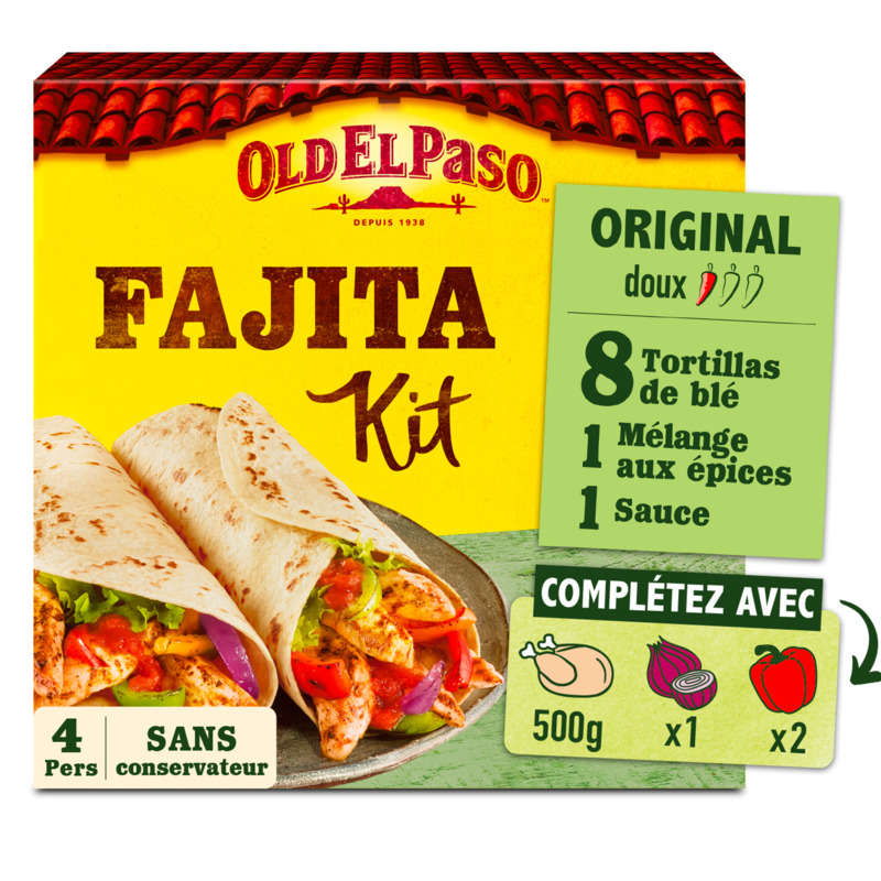 Old El Paso Kit Pour Fajitas Saveur Original Barbecue 500g