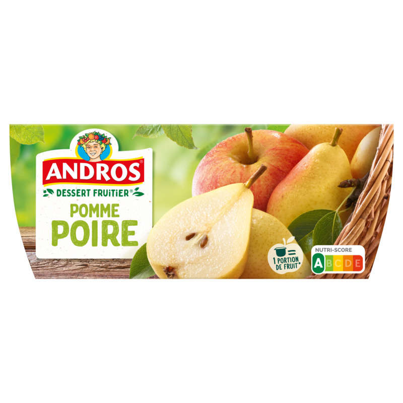 Andros Compote Pomme Poire 4x100g