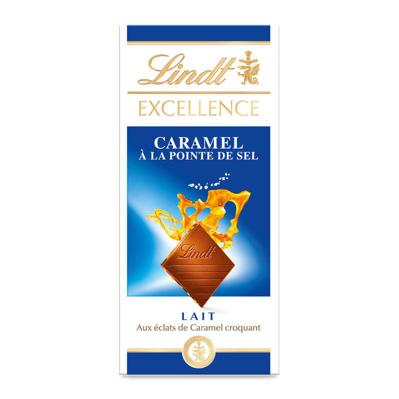 Lindt Excellence Tablette Chocolat Lait Caramel Fleur De Sel 100g