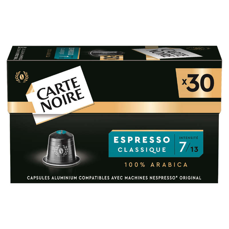 Carte Noire 30 capsules alu espresso classique n°7 - 165g