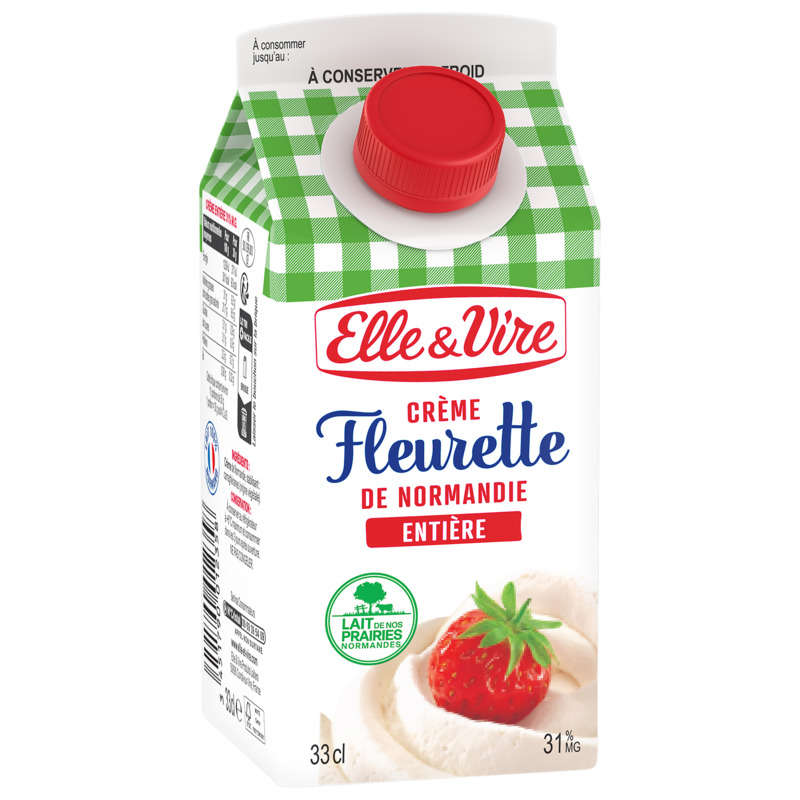 Elle & vire Crème Fleurette De Normandie Entière 33cl