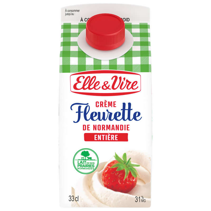 Elle & vire Crème Fleurette De Normandie Entière 33cl