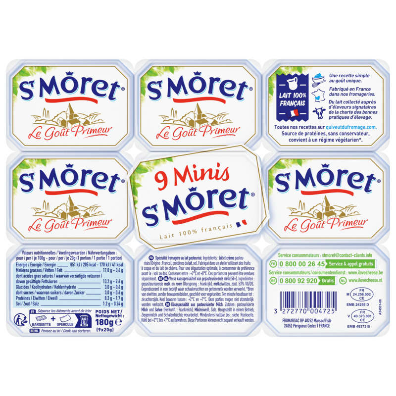 St Moret Nature 9 Portions 180g