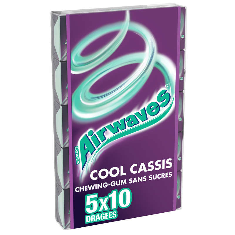 Airwaves Chewing-Gum Menthol Cool Cassis Sans Sucres 70g