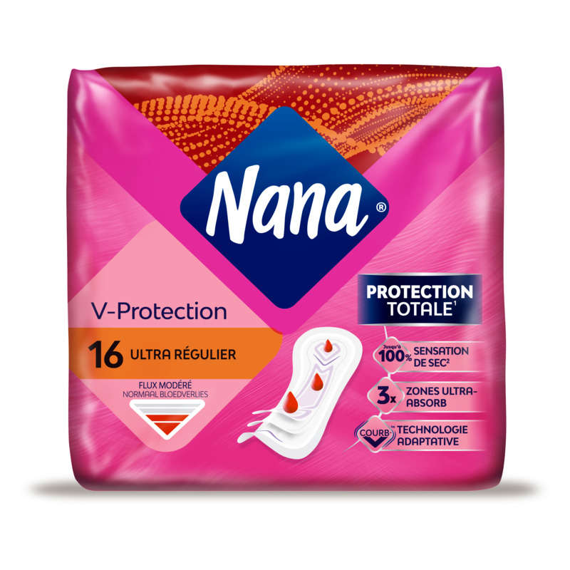 Nana Serviettes Hygiéniques Ultra Régulier x16