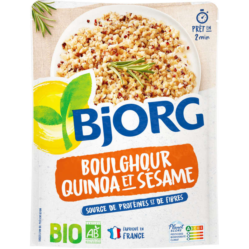 Bjorg Boulghour, Quinoa Et Sésame, Bio 250g