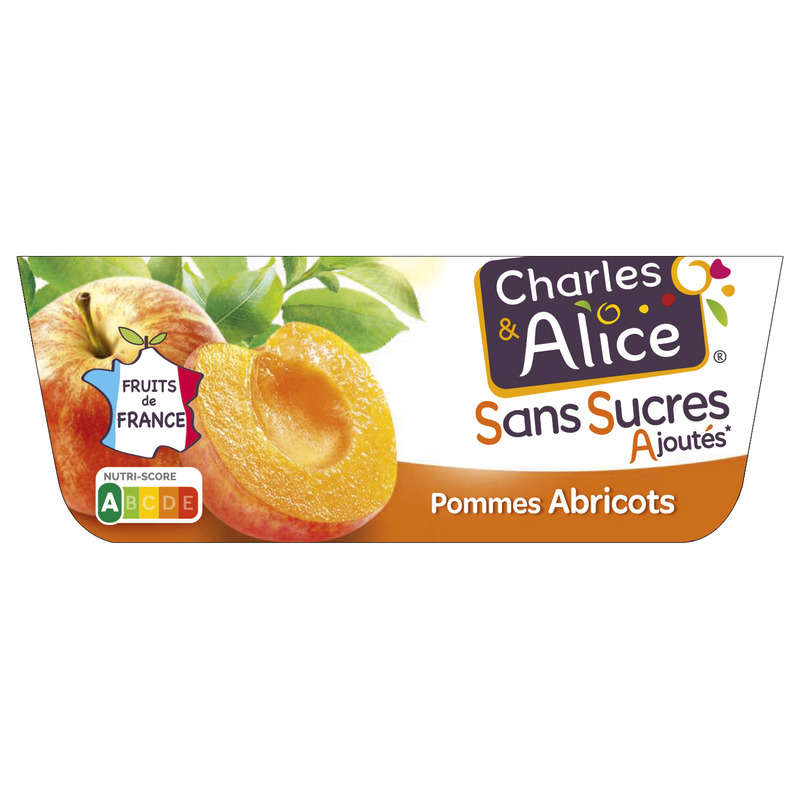 Charles & Alice Compote pommes abricots Bergeron 4x100g