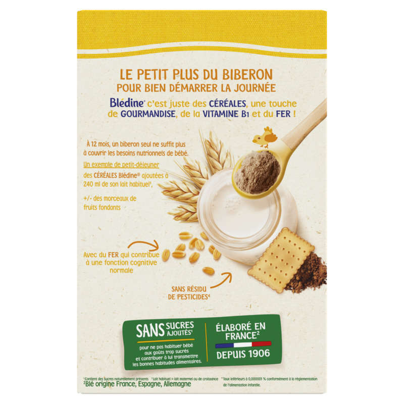 Blédina Préparation Céréales Instanées Saveur Choco Biscuitée 400g