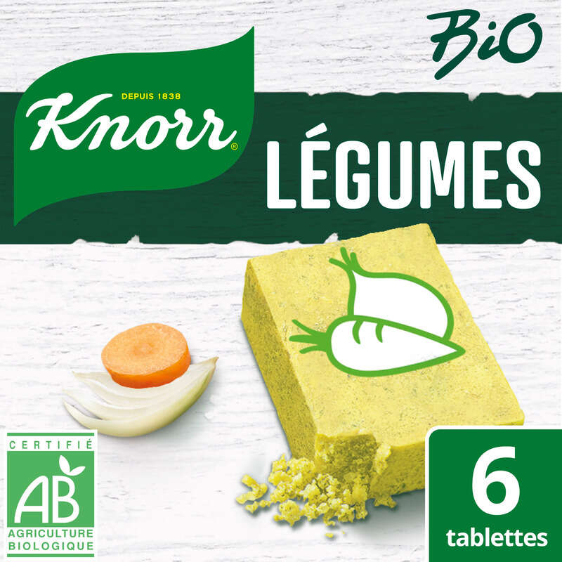 Knorr Bouillon Saveur Légumes Bio 6 Cubes 60g