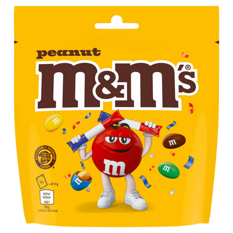 M&M's Bonbons Chocolat Au Lait & Cacahuètes 330g