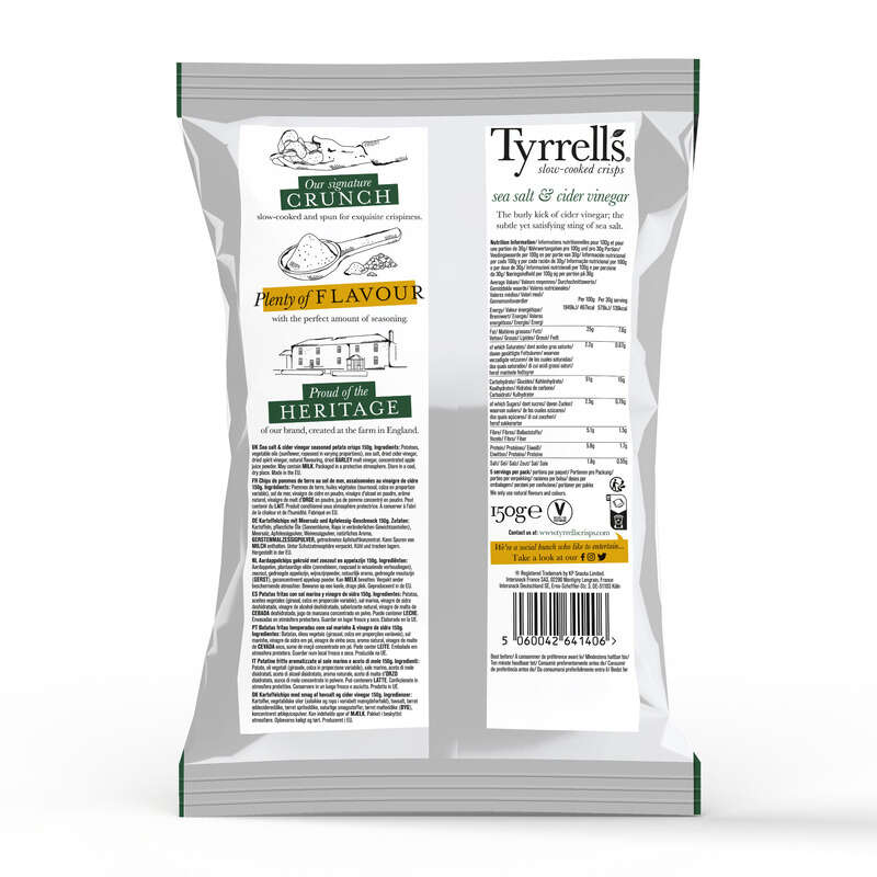 Tyrrell's Chips au sel et vinaigre 150g