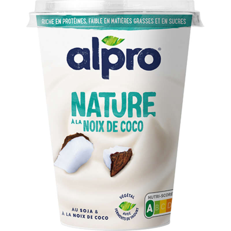 Alpro Dessert Végétal Soja Nature Noix De Coco 500g