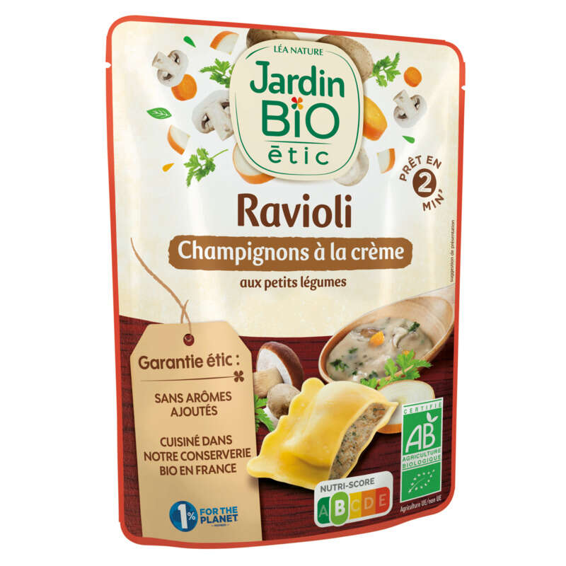 Jardin Bio Raviolis Champignons 250g