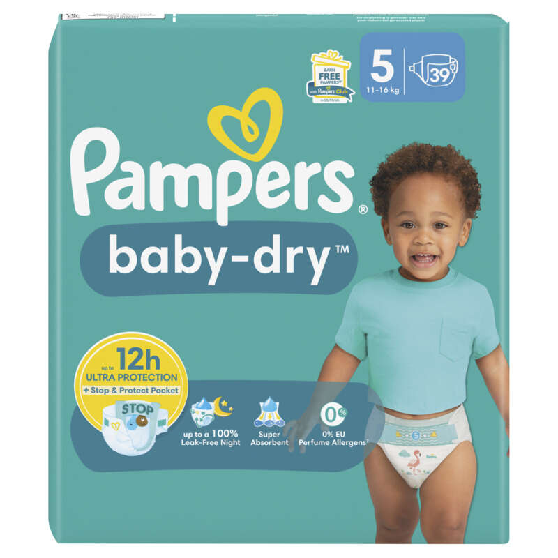 Pampers Couches Baby-Dry Taille 5 x39