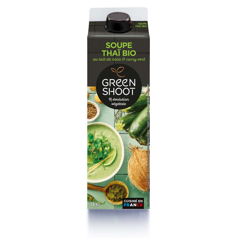 GreenShoot Soupe Courgette Lait De Coco & Curry Vert Bio 1L