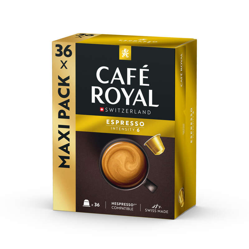 Café Royal Switzerland Capsules Espresso Intensité 5/10 x36