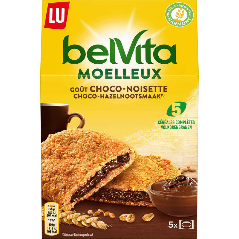 Lu Belvita Petit Déjeuner Biscuits Moelleux Choco Noisette 250g