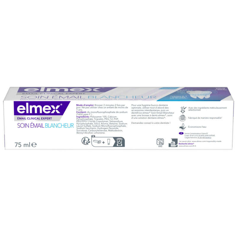 Elmex Dentifrice Émail Clinic Expert Blancheur 75ml