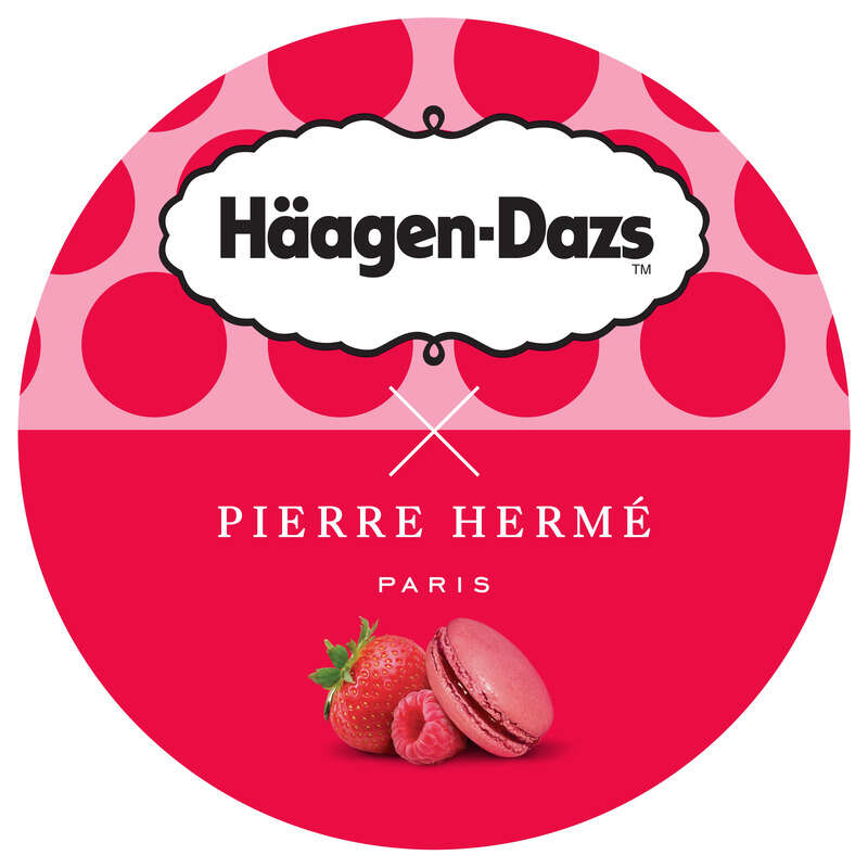 Häagen-Dazs pot macaron fraise framboise 364g