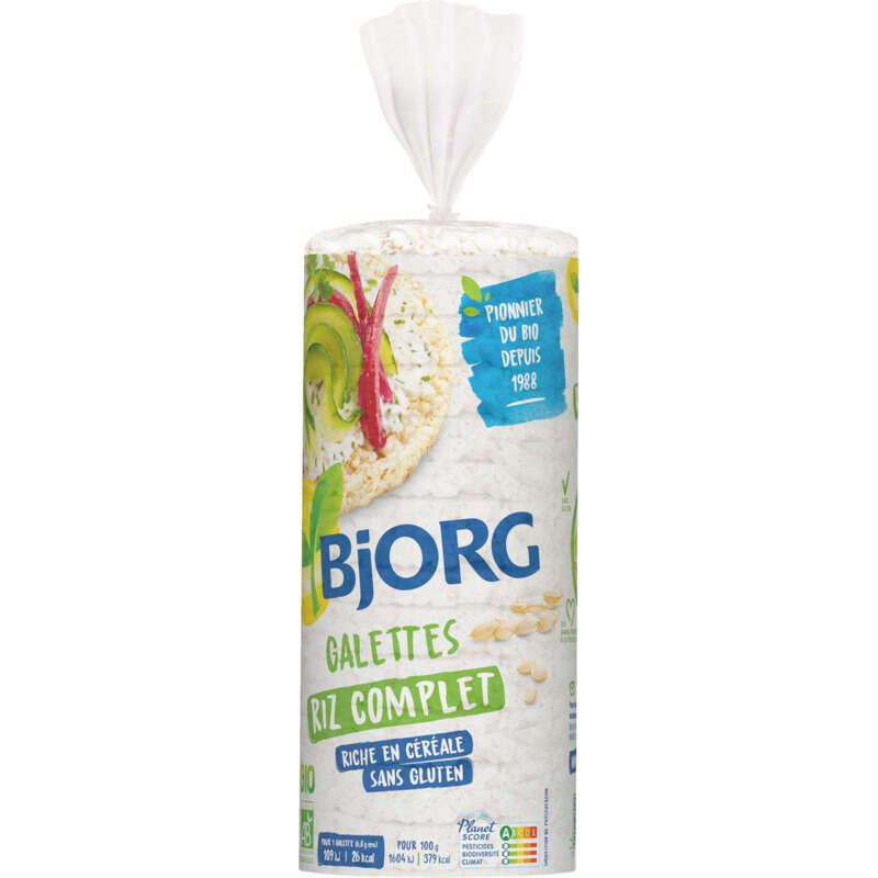 Bjorg Galettes Riz Complet Bio Sans Gluten 130g