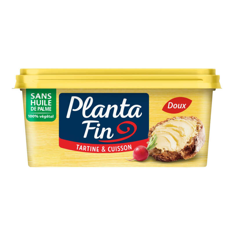 Planta Fin margarine doux 100% végétal 450g