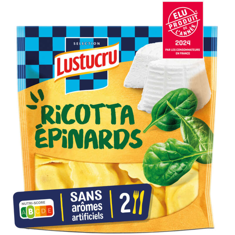 Lustucru Pâtes Fraîches Girasoli Ricotta Épinard le sachet de 250g