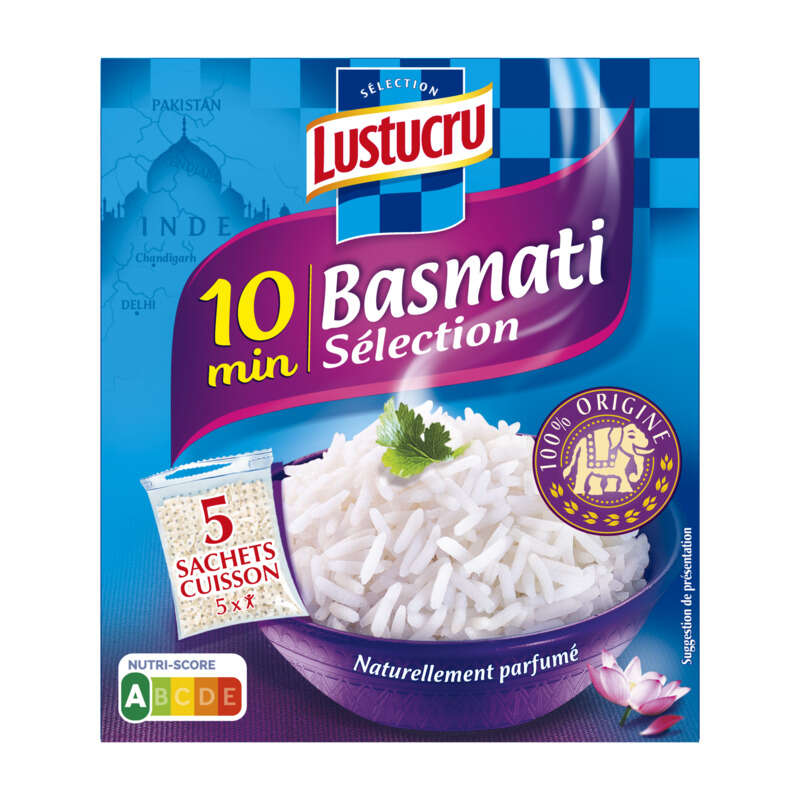 Lustucru Riz Basmati Naturellement Parfumé 5x90g