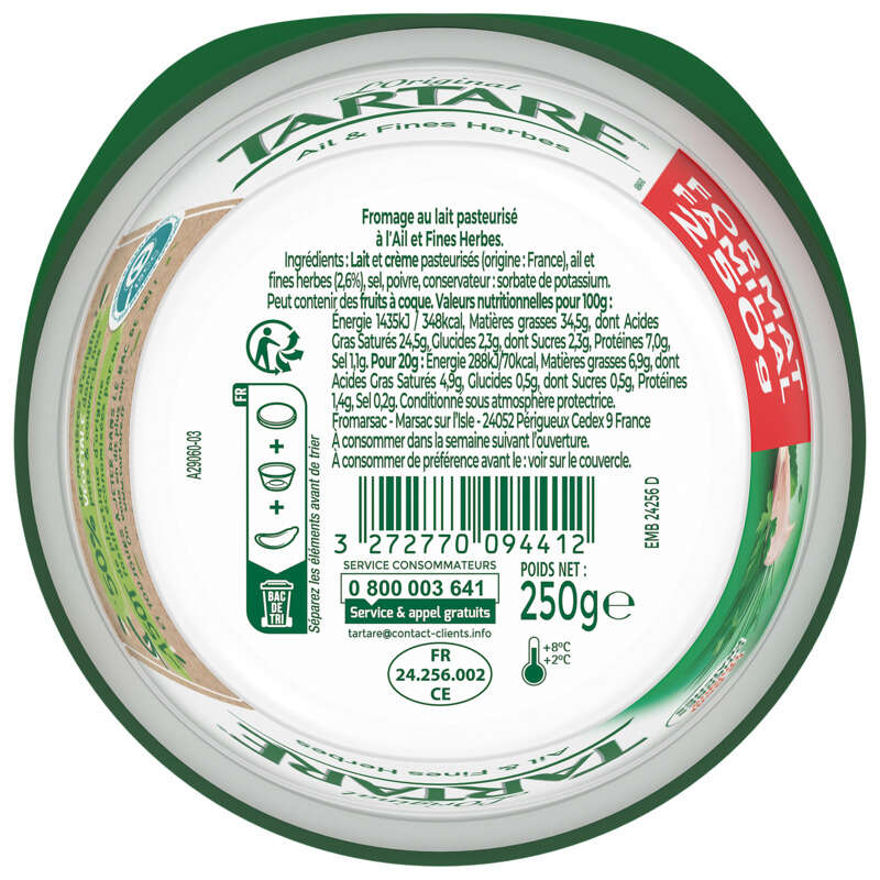 Tartare Ail & Fines Herbes Familia 250g